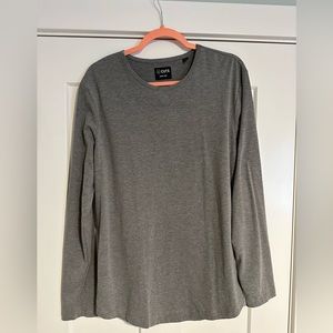 2 men’s Cuts long sleeve shirts: one gray and one black. Never worn